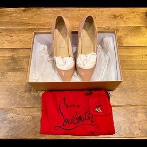 Christian Louboutin Pigalle 100 Patent nude 5.5